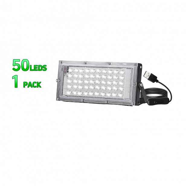 TEMU Balení 1/2/3 ks 50/96/144 LED světel, LED světlo pro obchody s ovládáním, 5V, USB konektor, více způsobů instalace, 6000K pro garáže, sklady,