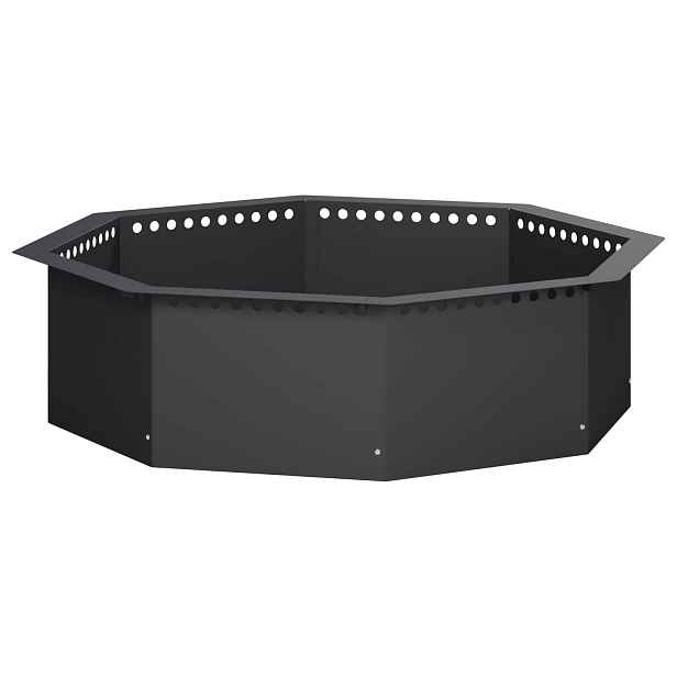 vidaXL Kruh pro ohniště Černá 100 x 100 x 25 cm Ocel