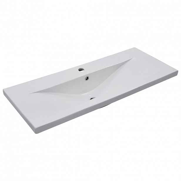 vidaXL Zabudované umyvadlo 101 x 39,5 x 18,5 cm keramika bílé