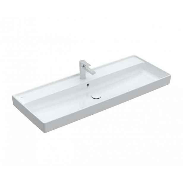 Villeroy & Boch Collaro - Umyvadlo nábytkové 120x47 cm, s přepadem, otvor pro baterii, CeramicPlus, Stone White 4A33C5RW