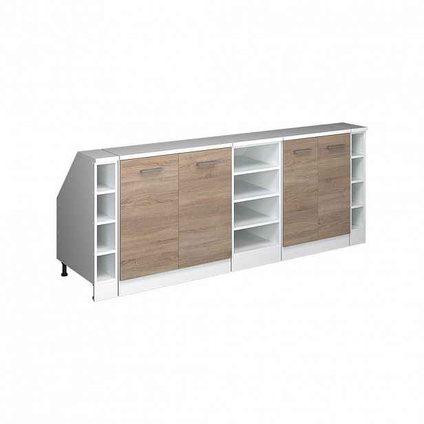 Vicco ŠATNÍ SESTAVA PRO ŠIKMÉ STŘECHY Rion Sonoma 210 cm Sada 5 korpusů skříně hloubka 60 cm