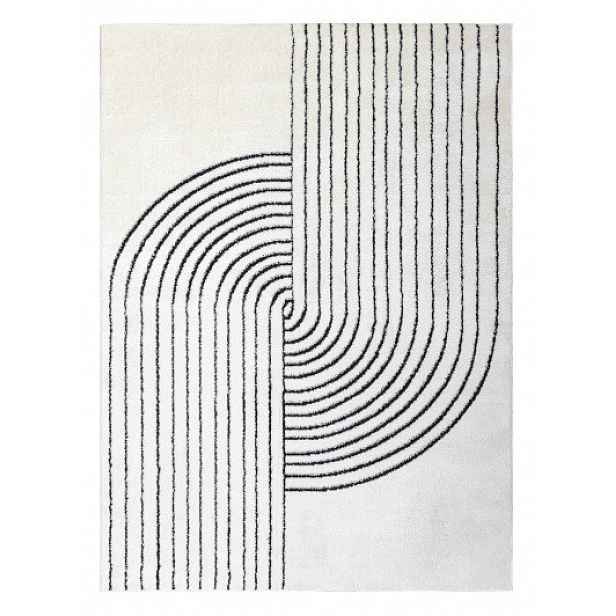 Kusový koberec Mode 8587 geometric cream/black, 120x170, béžová, chodba / předsíň, Dywany Łuszczów
