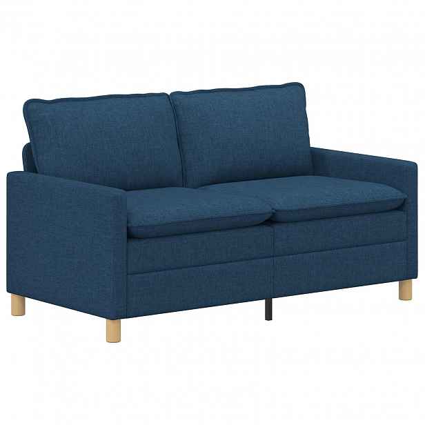 vidaXL Pohovka Pro 2 osobu Modrá 156 x 81 x 87,5 cm Textil