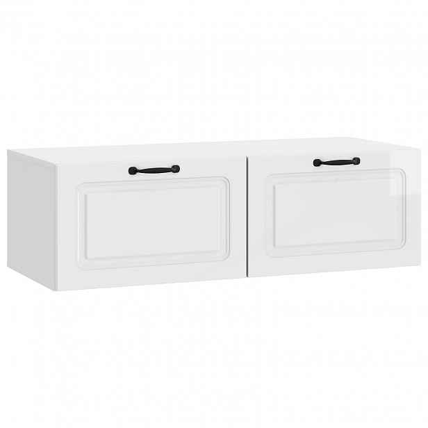 vidaXL Nástěnná TV skříň Bílá s vysokým leskem 98 x 41 x 30 cm