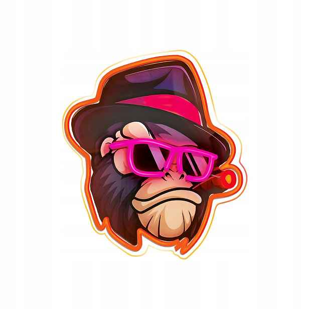 Forever Light Neonová Led Art Gangsta Opice Dekorativní Lampička Na Zeď