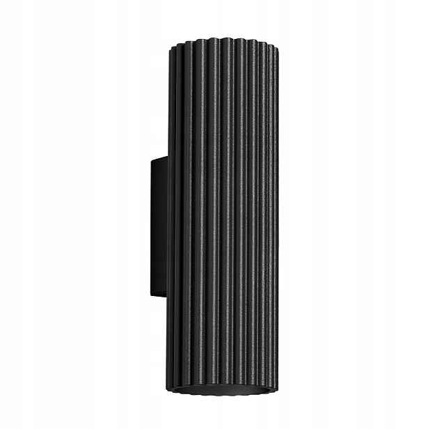 Nástěnné svítidlo Sollux Karbon černé 20cm GU10 10W nahoru dolů