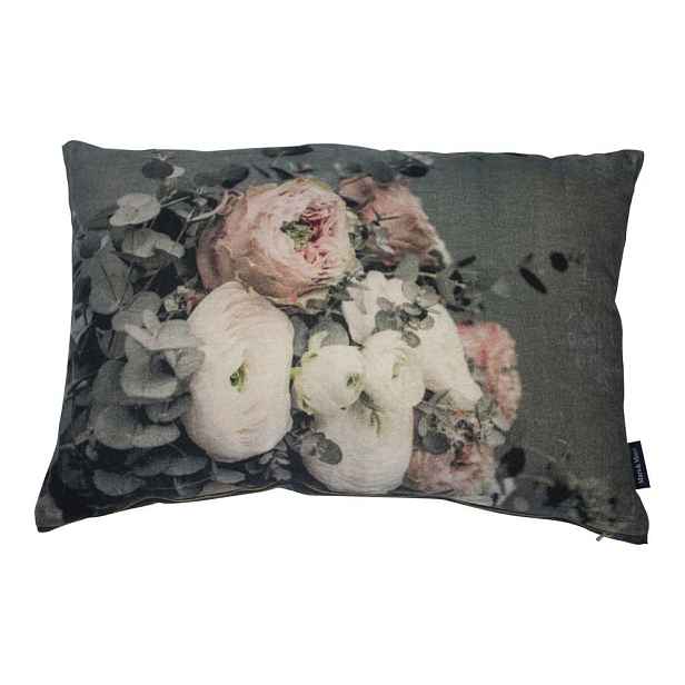 Veliký sametový polštář romantické květiny - 40*60*15cm Mars & More