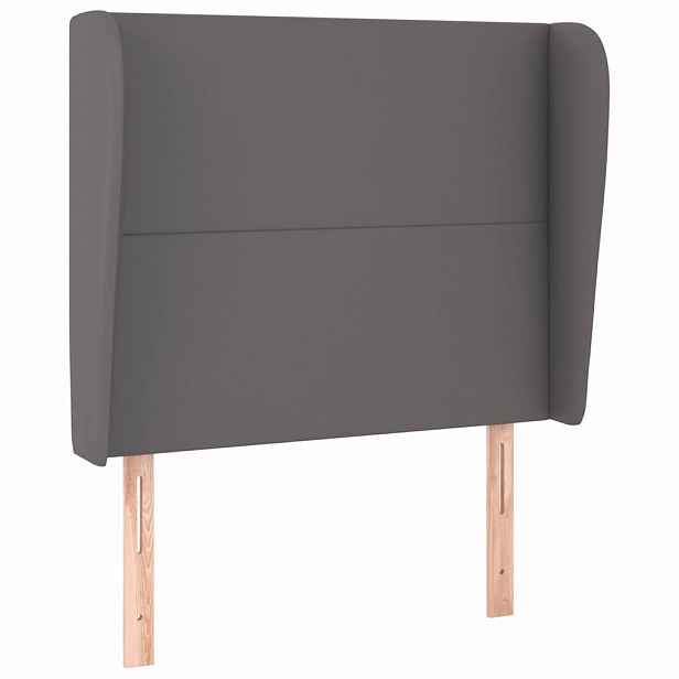 vidaXL Čelo postele typu ušák šedá 93x23x118/128 cm umělá kůže