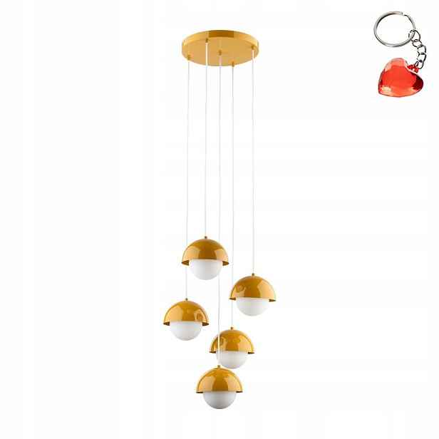 Závěsná lampa Zwis Stropní Svítidlo Ochra lustr 5xG9 32 cm Moderní Tk Lighting
