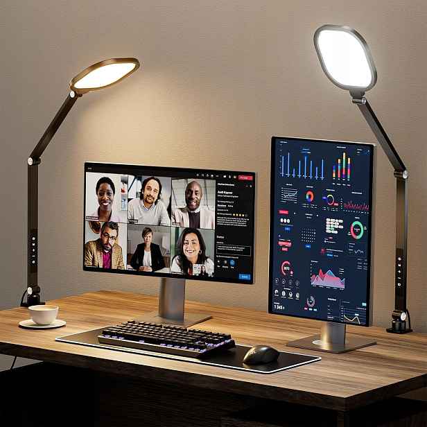 Led stolní lampa s klipem pro videokonference nastavitelná 15W CRI95