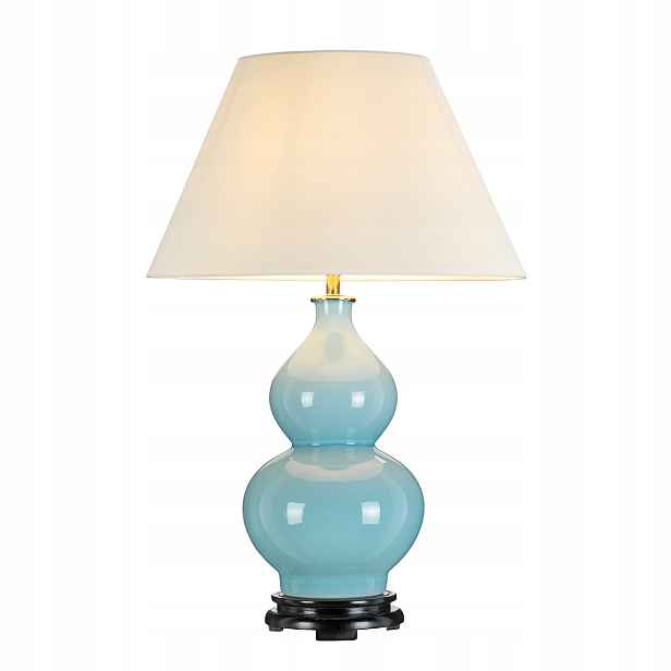 Keramická stolní lampa světle modrá 69 cm do obývacího pokoje Designer's Lightbox
