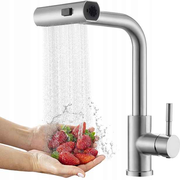 Kuchyňská Baterie S Vytahovací Sprškou A Sprchovým Kohoutem Do Kuchyně, Chromovaná