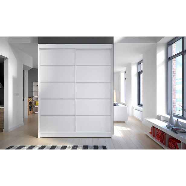 Šatní skříň CHANNA 4 - šířka 150 cm, bílá