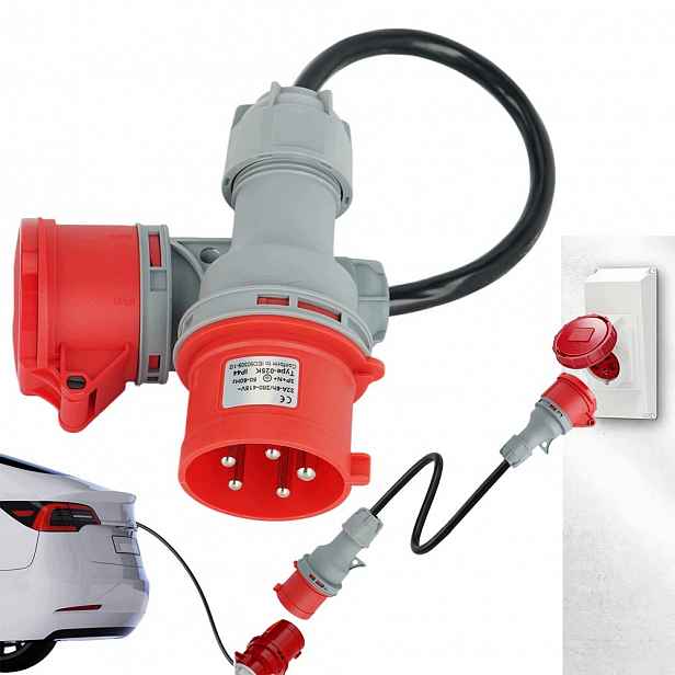 Silová zástrčka Přenosná IP44 400V adaptér s krytem pro vysoké zatížení