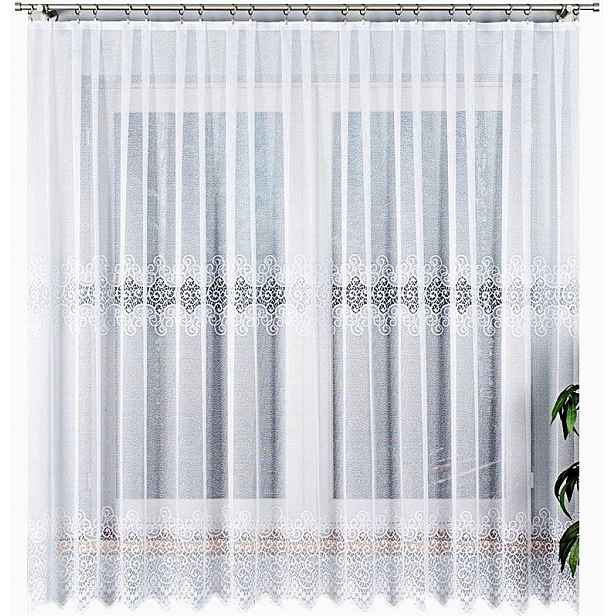 Záclona 500x180 cm rovná (hotová) s lemováním