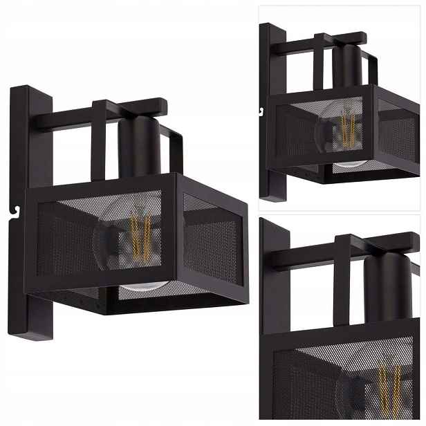 Černá nástěnná lampa Albert do obývacího pokoje s harmonickou formou, moderní Sigma Lighting