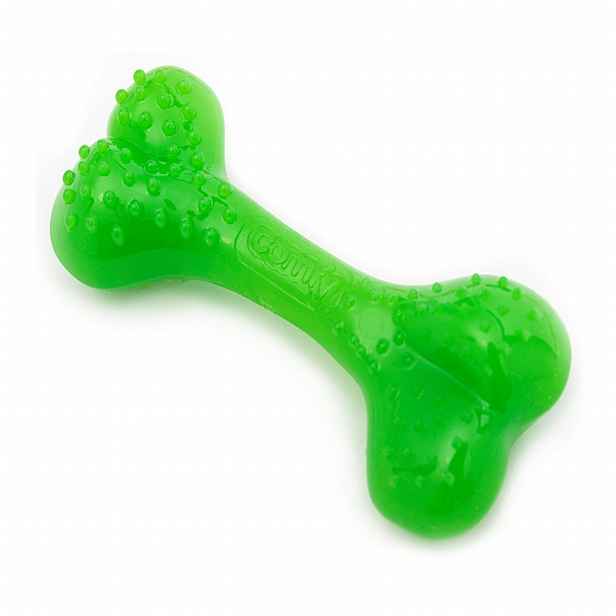 Dentální hračka pro psy MINTO zelená kost s mátovou vůní 8,5–16,5 cm Rozměr: 12,5 cm