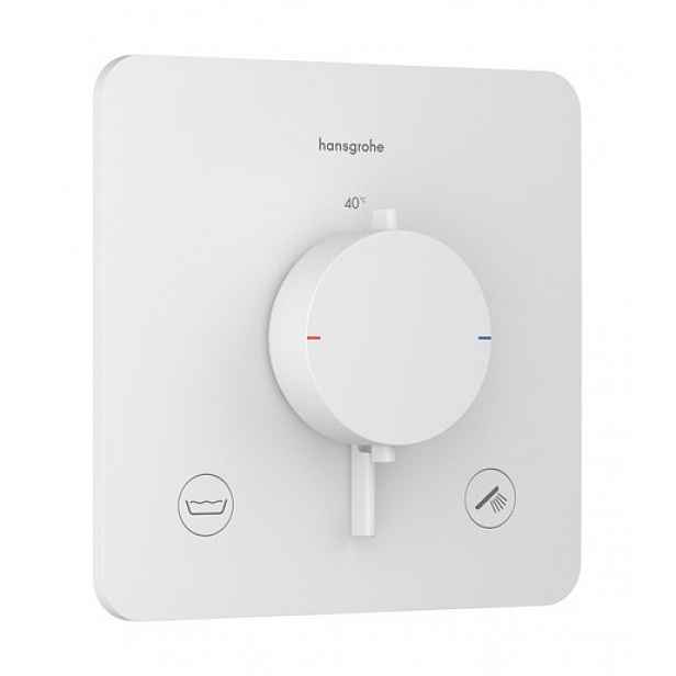 Sprchová a vanová baterie Hansgrohe Ecostat Comfort Q bez podomítkového tělesa matná bílá 33717700