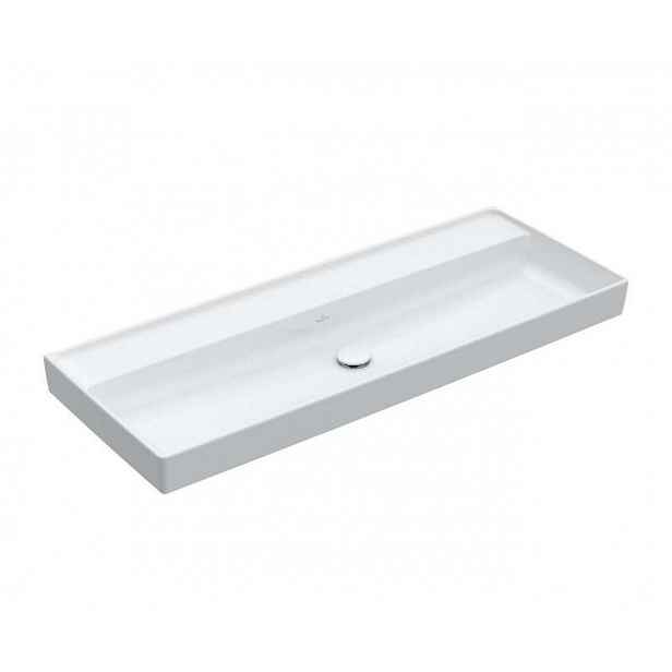 Villeroy & Boch Collaro - Umyvadlo nábytkové 120x47 cm, bez přepadu, bez otvoru pro baterii, alpská bílá 4A33C301