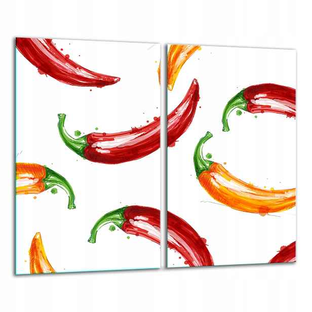 7v1 Skleněná Krájecí Deska 2x 30x52 Paprika