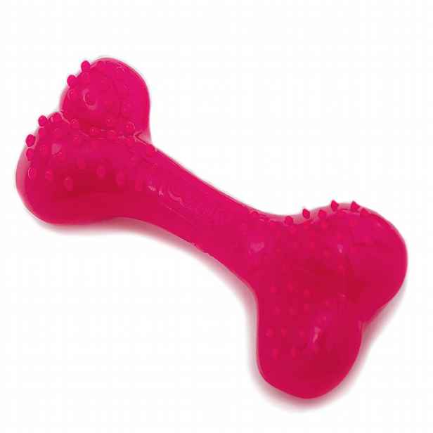 Dentální hračka pro psy MINTO růžová kost s mátovou vůní 8,5–16,5 cm Rozměr: 8,5 cm