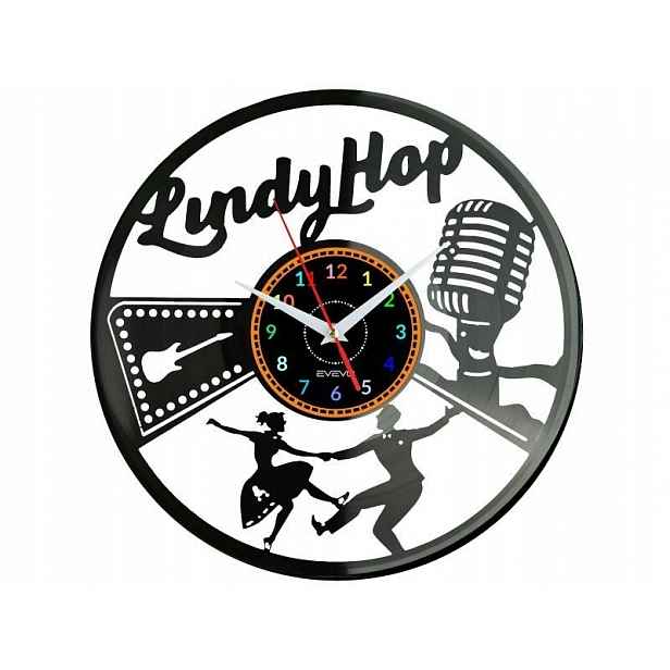 Lindy Hop Dárek Originální dekorace do domu Hodiny z vinylové desky