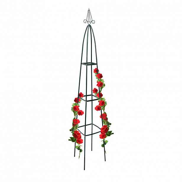 Relaxdays OBELISK Zelený kovový 192 cm