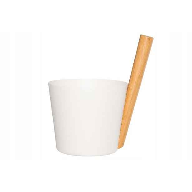 Saunový kbelík na vodu Rento hliníkový bílý finský design