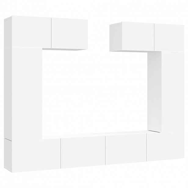 vidaXL 6dílný set TV skříněk bílý kompozitní dřevo