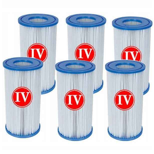 6 X Filtr Bestway IV Intex B Filtrační vložka Filtrační čerpadlo Bazén 58095