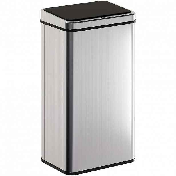 HOMCOM ELEKTRICKÝ KOŠ 50 l z ABS a nerezové oceli 430, stříbrný