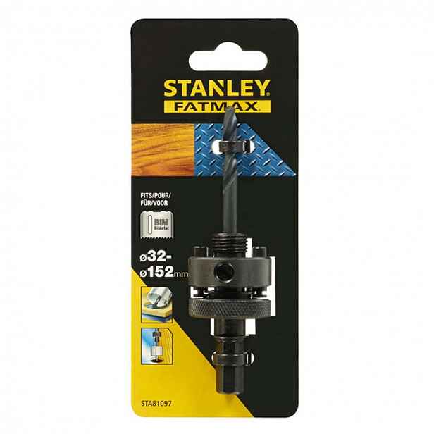Stanley - Adaptér s vodícím vrtákem pro děrovky, 32-152 mm STA81097-XJ