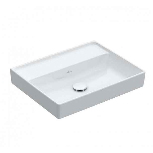 Villeroy & Boch Collaro - Umyvadlo nábytkové 60x47 cm, bez přepadu, bez otvoru pro baterii, CeramicPlus, alpská bílá 4A3363R1
