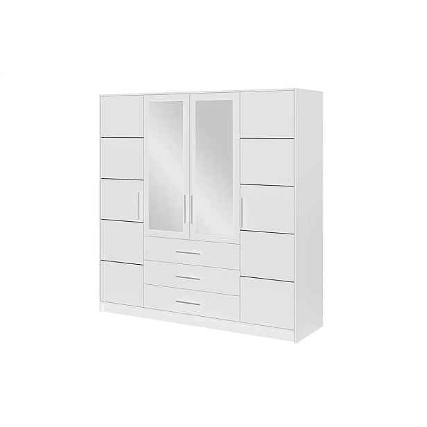 ArtStol Šatní skříň BALI D4 | bílá 196 cm