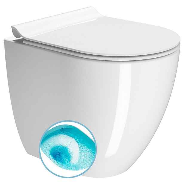 GSI PURA WC mísa stojící, Swirlflush, 36x50cm, spodní/zadní odpad, bílá ExtraGlaze