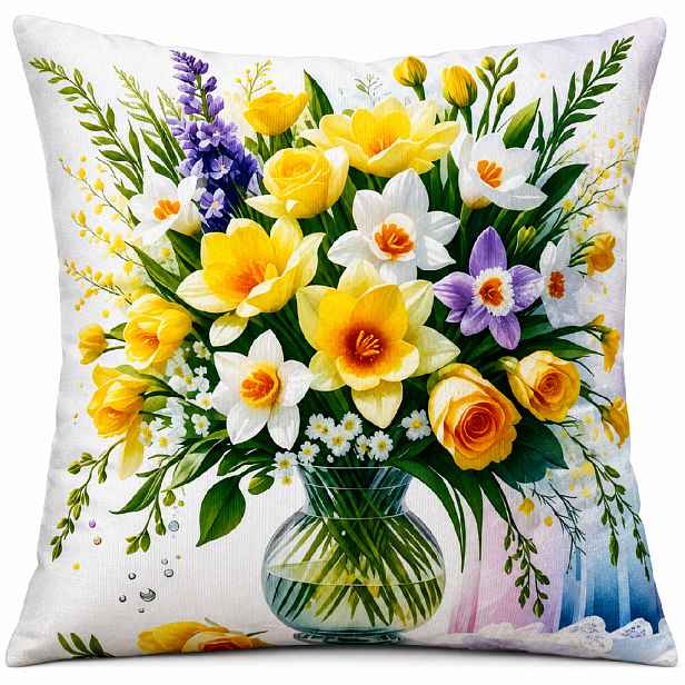 Povlak na polštář FLOWERS COLORFUL III. 40x40 cm  Mybesthome