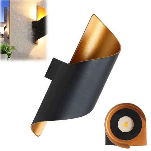 Led Nástěnná Lampa Vnitřní 10 x 28 x 10 CM Moderní 10W Černá