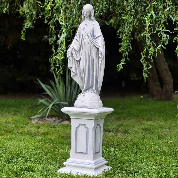 Betonová zahradní figurka Set Matka Boží a Sloup 103 cm 42 kg