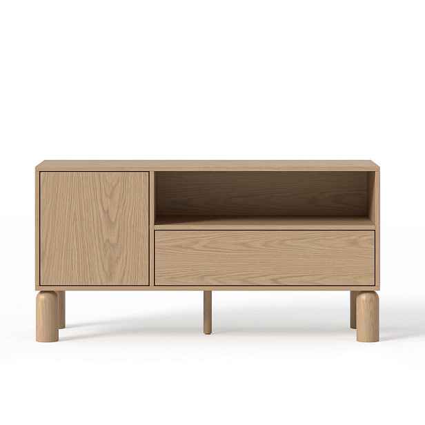 Idohome NÍZKÁ KOMODA SENA 120 cm, dub Bookmatch