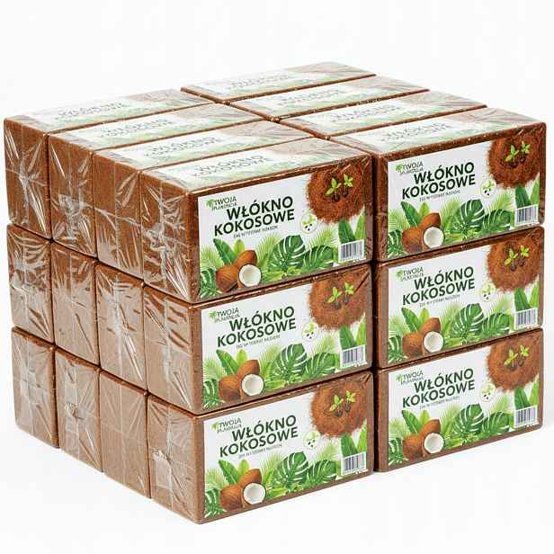 Kokosové Vlákno Briket 24 x 650 g Coco Peat substrát pro semena Premium