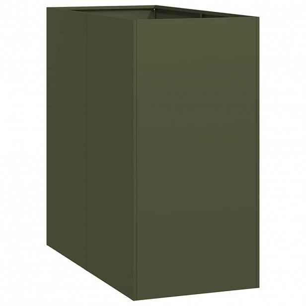 vidaXL Truhlík olivově zelený 40x80x80 cm ocel
