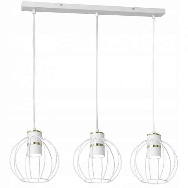 Závěsná Lampa Lišta 3 Body Koule Z Drátu Loft