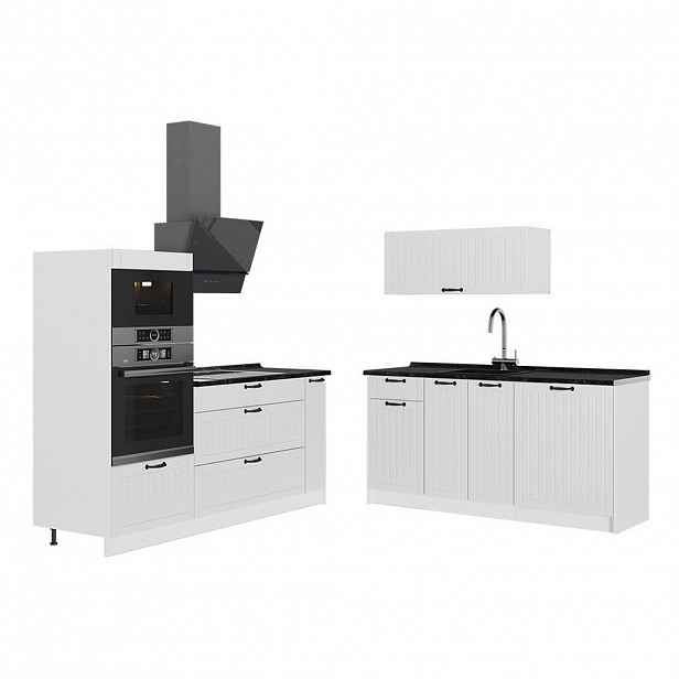 Vicco KUCHYNĚ Fame-Line, Bílý venkovský dům/Bílá, 340 cm, PD Antracit