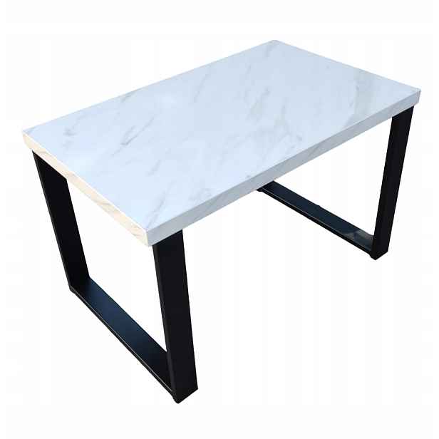Kávový stolek loftová lavice 90x60 Marmur Bianco