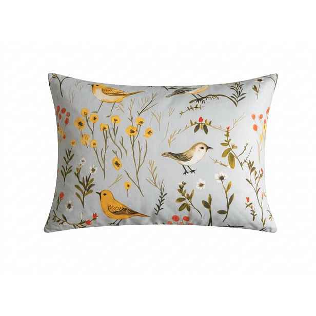 Povlak na polštář z mikrovlákna SPRING BIRDS 50x70 cm, barevný