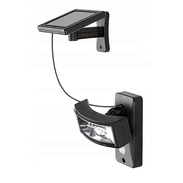Solární venkovní nástěnné svítidlo s Led senzorem 2.4W Valpovo, černé Rabalux