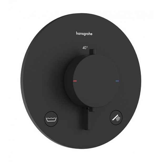 Sprchová a vanová baterie Hansgrohe Ecostat Comfort S bez podomítkového tělesa matná černá 33718670
