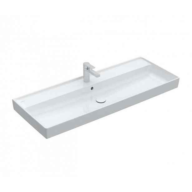 Villeroy & Boch Collaro - Umyvadlo nábytkové 120x47 cm, s přepadem, otvor pro baterii, alpská bílá 4A33C501