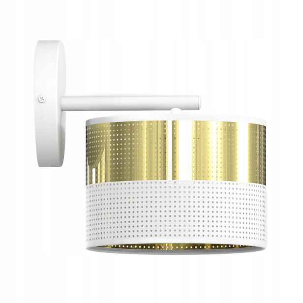 Emibig Lux nástěnná lampa bílo-zlatá E27 15W perforovaná
