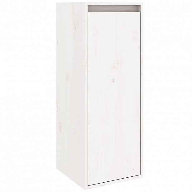 vidaXL Nástěnná skříňka bílá 30 x 30 x 80 cm masivní borové dřevo